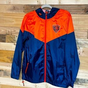 NFL Chicago Bears size small orange and blue windbreaker jacket with pockets
